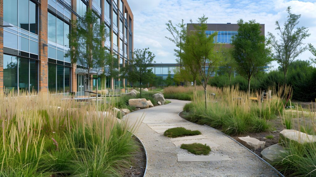 Raleigh-Durham Research Triangle Park with biotech labs