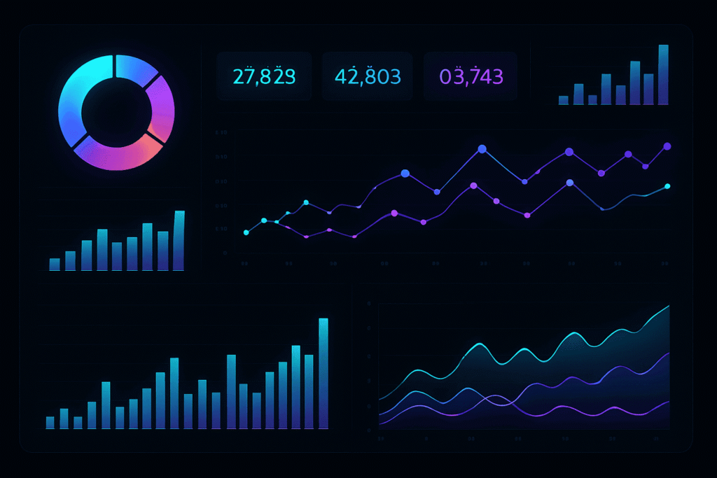 Data scientist analyzing trends for remote position