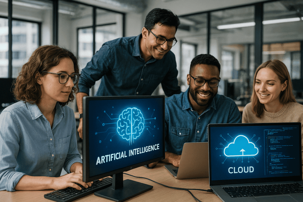 Software engineer working on AI development at tech company
