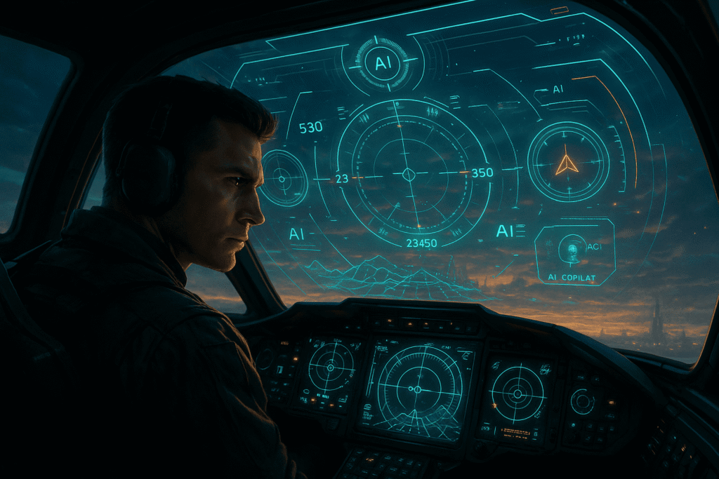 Commercial airline pilot operating advanced flight control systems