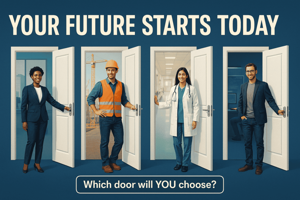 Career progression example from trades apprentice to site supervisor