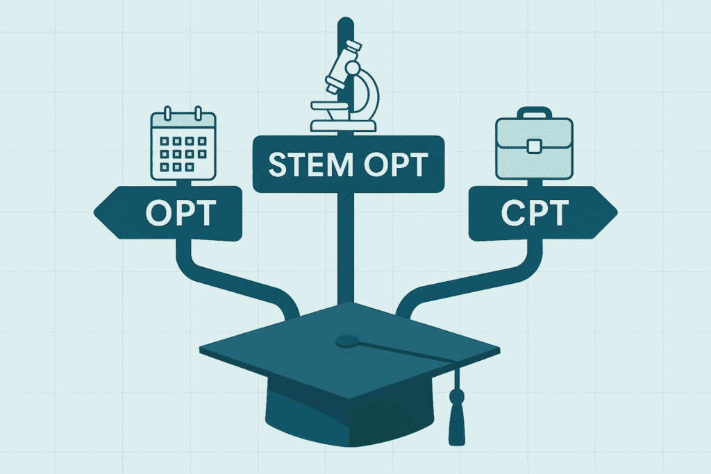 OPT, STEM OPT and CPT work authorization options for F-1 visa students